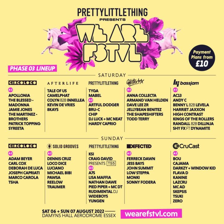 We Are FSTVL Announces Phase 03 Artists For 2022 And Stage Hosts